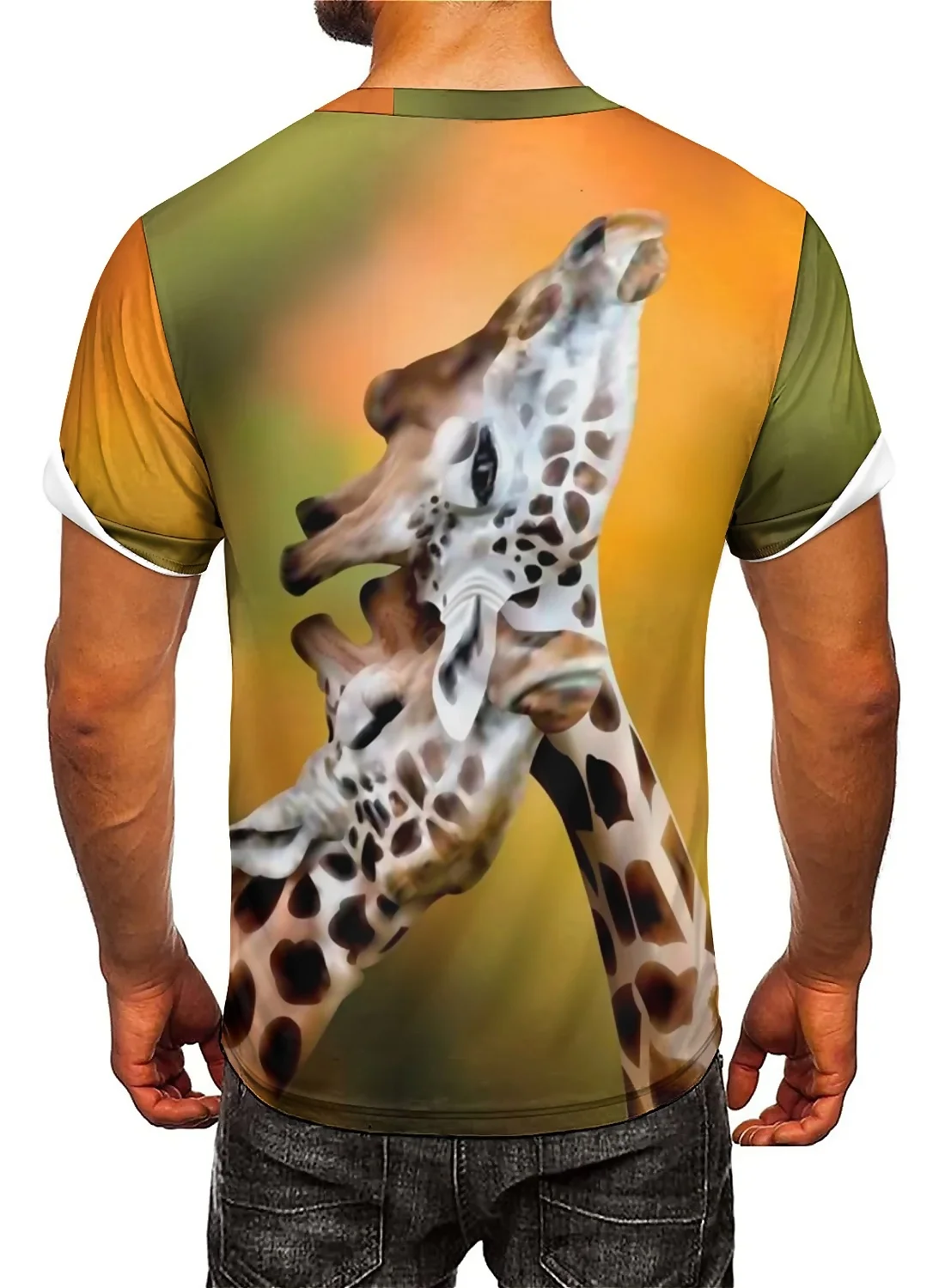 Men's 3D printed short-sleeved T-shirts with high-definition graphics, soft and comfortable fabric