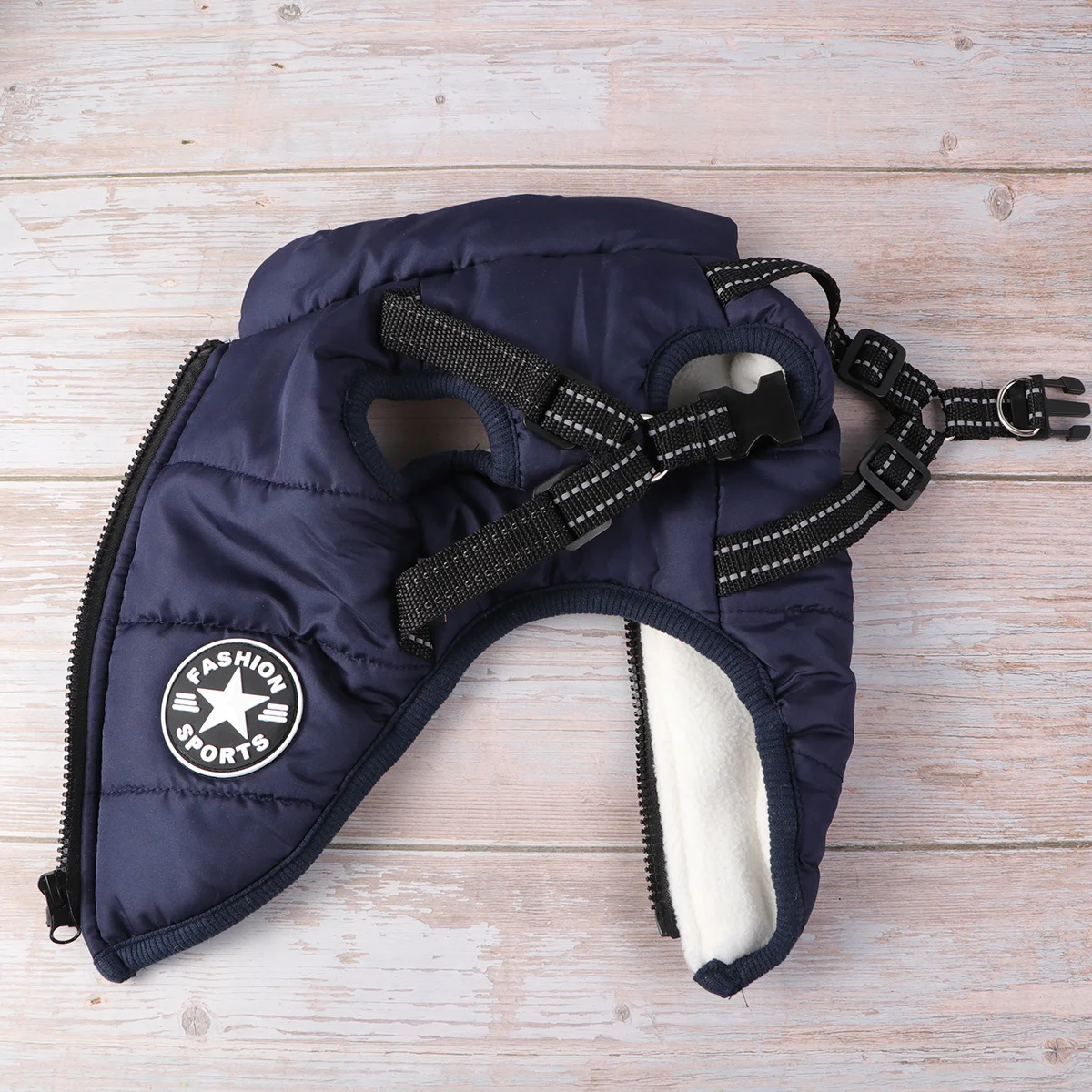 

Cotton Vest Dog Warm Clothing Outdoor Walking Jogging Purplish Blue Dog Cloth Xl Pet Waistcoat Pet Supplies