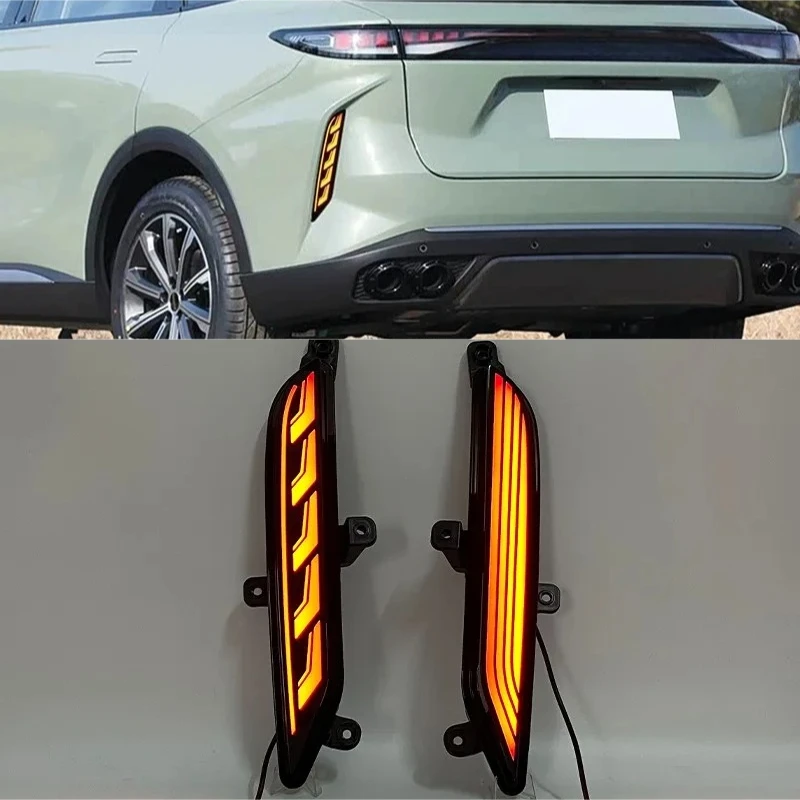 For EXEED RX / Omoda 9 2023-2025 Car Led Rear Bumper Light Reflector DRL Flowing Turn Signal Driving Brake Light Accessories