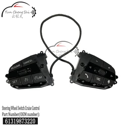 61319873220 Multifunctional Steering Wheel Cruise Switch Black Suitable For BMW X1 X3 X5 X6 530I 2019-2022