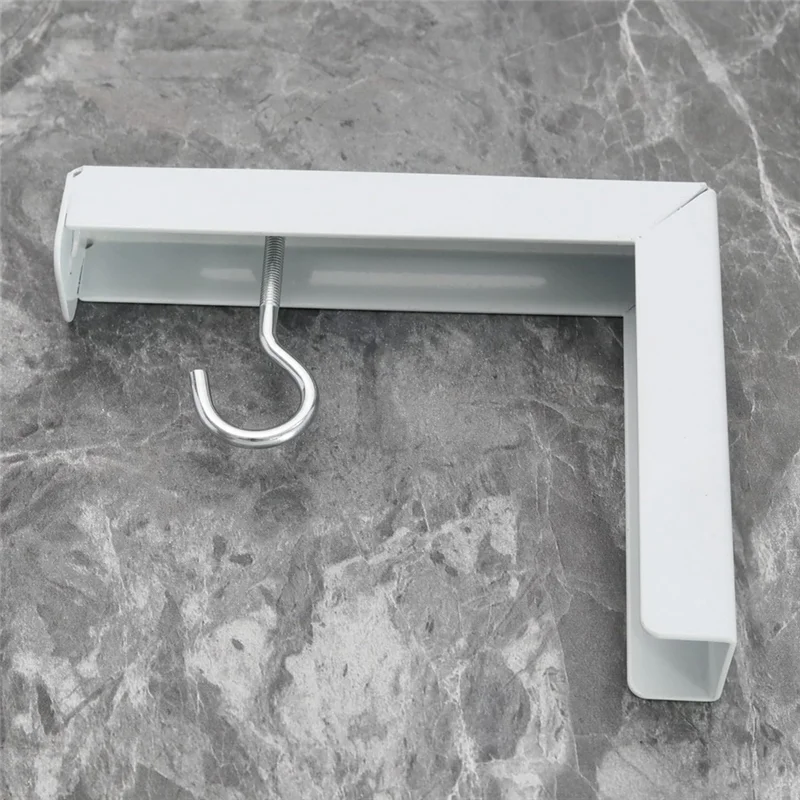 ABMF-2Pcs العارض الستار شماعات العارض شاشة L-قوس قابل للتعديل تمديد جبل حامل تصاعد شماعات حامل