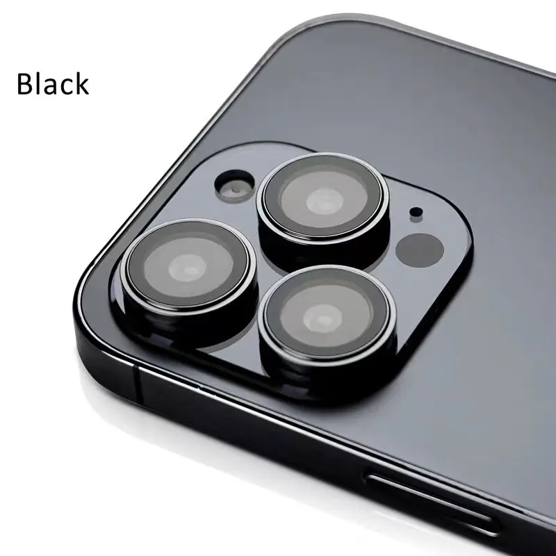 Protezione dell'obiettivo della fotocamera in metallo in vetro temperato 3D per iPhone 15 13 14 Plus 15 Pro Max 15Pro 12 Pro Max pellicola protettiva di protezione