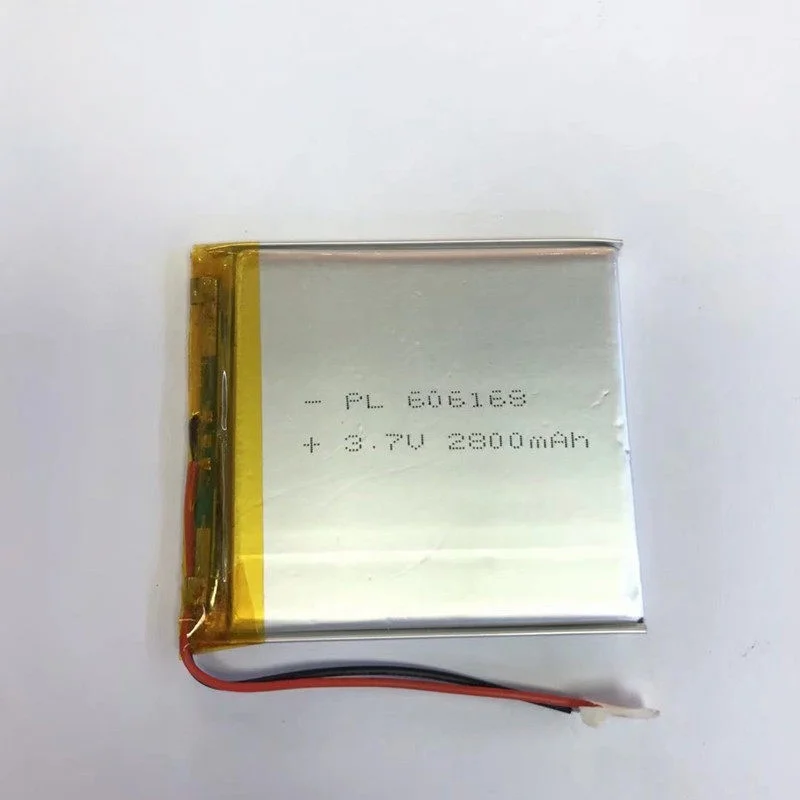 3.7V Lithium Polymer Battery 7.4V Rechargeable 606168 Power Bank for GPS Tablets, PSPs, and Learning Devices