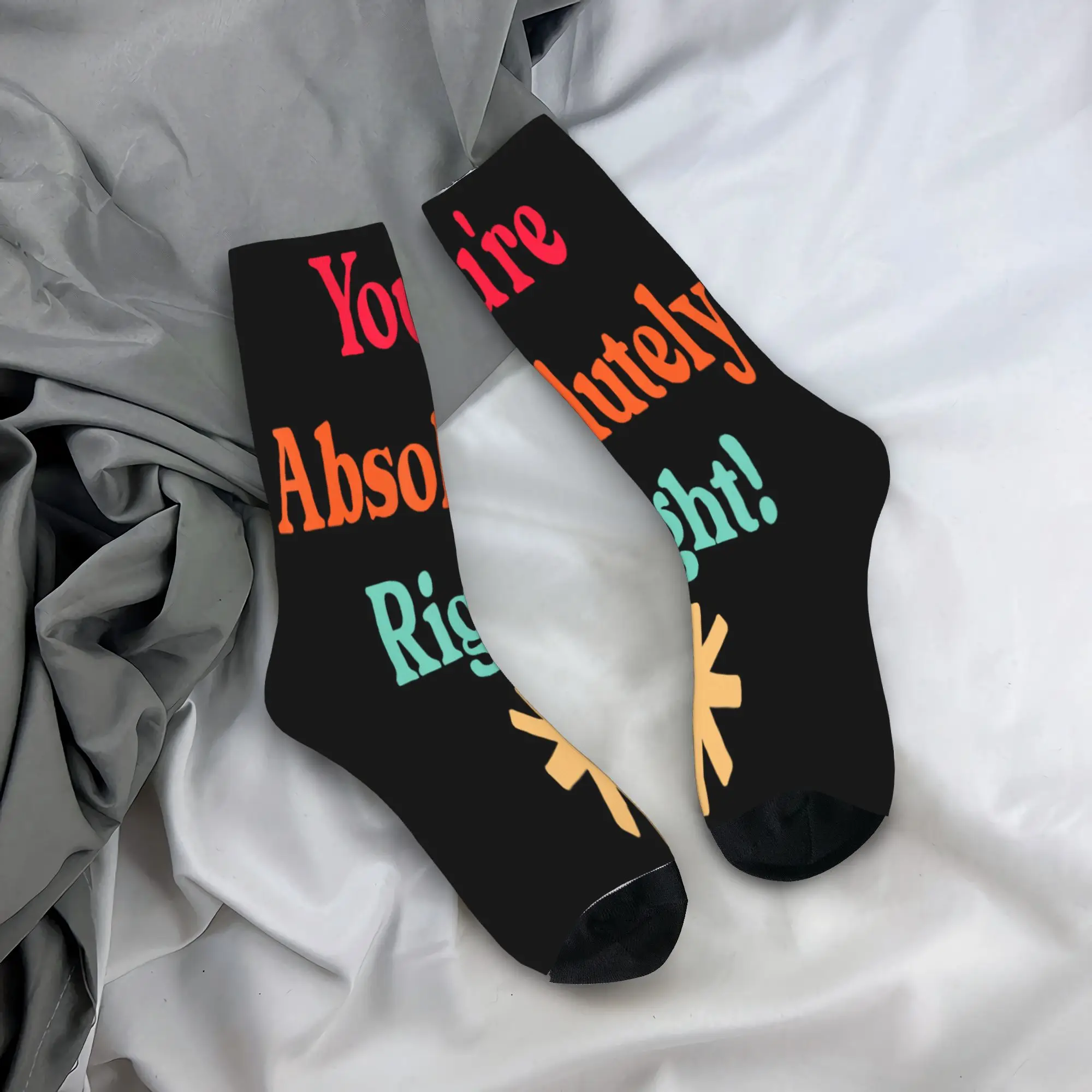 Unisex Claude Code You're Absolutely Right  Socks Super Soft Funny Happy  Socks High Quality Merch Middle Tube Socks