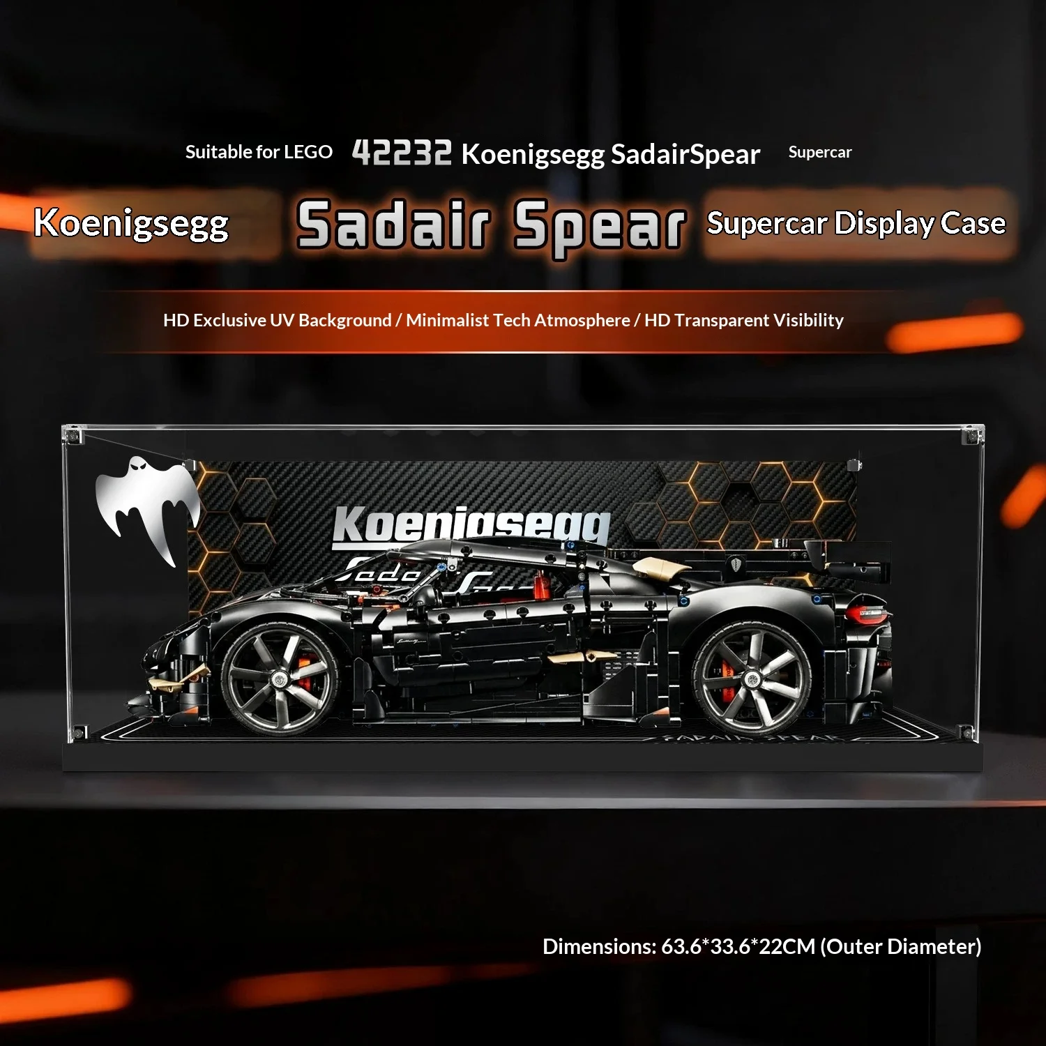 Suitable for LEGO 42232 Technic Koenigsegg Sadair's Spear Building Block Display Box Storage Box