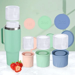 1-3 Buah Nampan Es Batu Silikon untuk Stanley 20-40 Oz Cetakan Pembuat Es Silinder Cangkir Tumbler dengan Penutup untuk Minuman Dingin Wiski 10 cetakan cangkir es penjualan terbaik - №