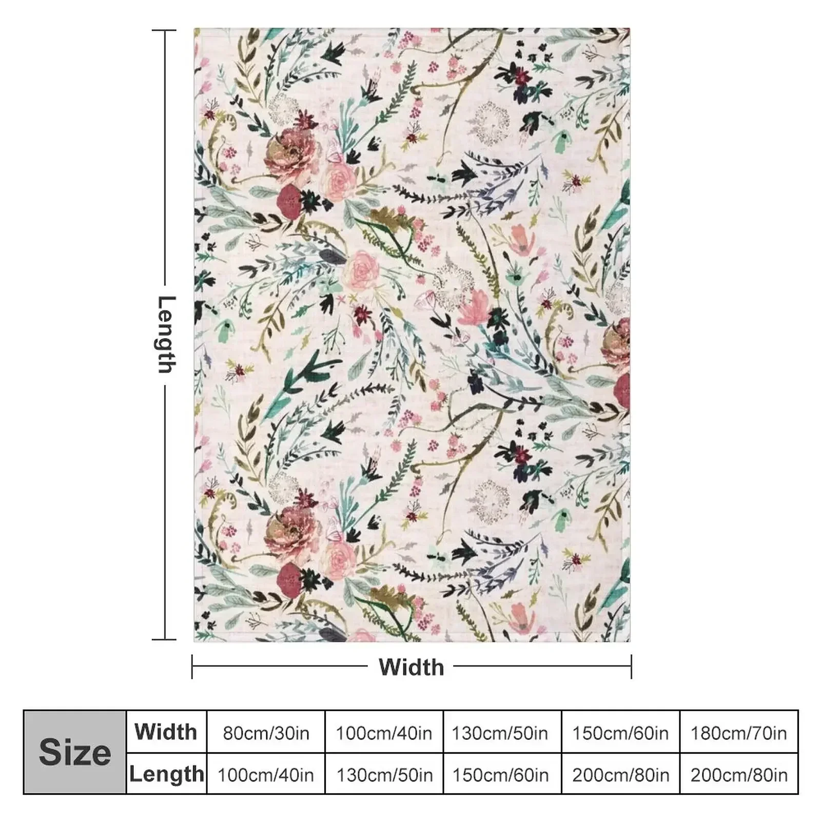 Fable Floral Throw Blanket Decorative Beds Decoratives Blankets For Sofas christmas gifts Blankets