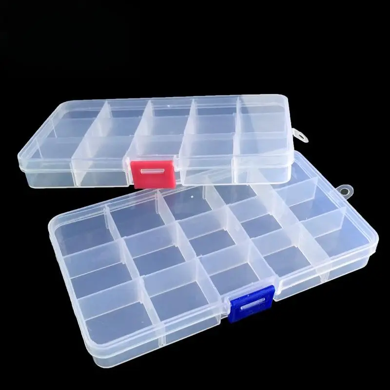 

1/3PCS Practical Compartment Plastic Storage Box 24 Grids Parts Organizer Box Jewelry Bead Screw Holder Case Display Container