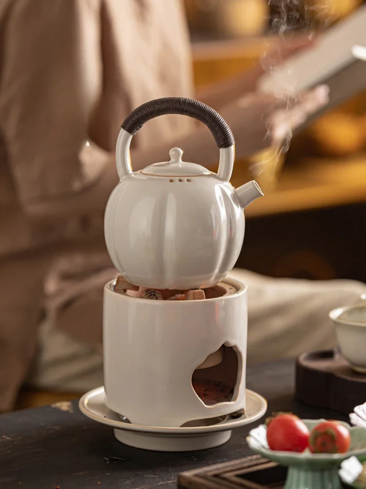 Ceramic beam tea maker Open flame electric ceramic stove Boiling water Boiling teapot Side handle pot Charcoal Outdoor