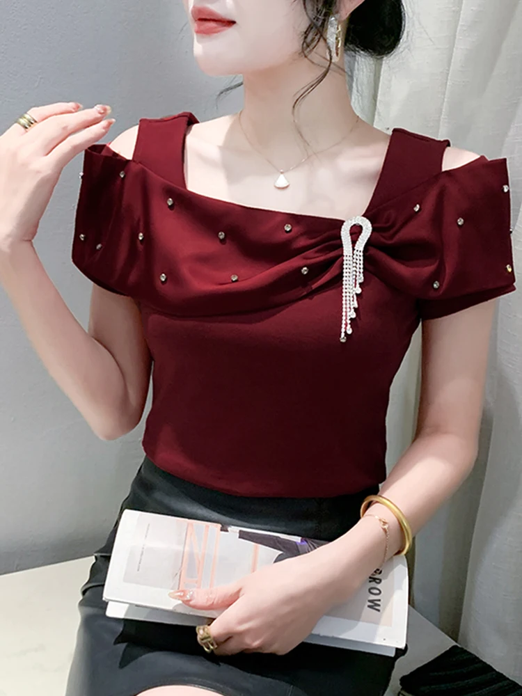 ファッショナブルなワンショルダーワンピース、レディースサマースリムボディワンピース、韓国風通勤ワンピース