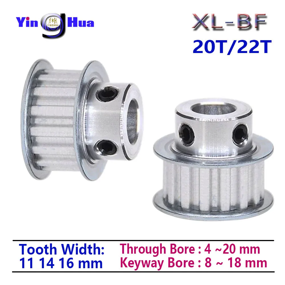 XL BF 20 22T Timing Pulley Trapezoidal Tooth Width 11 14 16mm Through Bore 4 To20mm  Keyway Bore 8 To18mm  3D Printer Parts