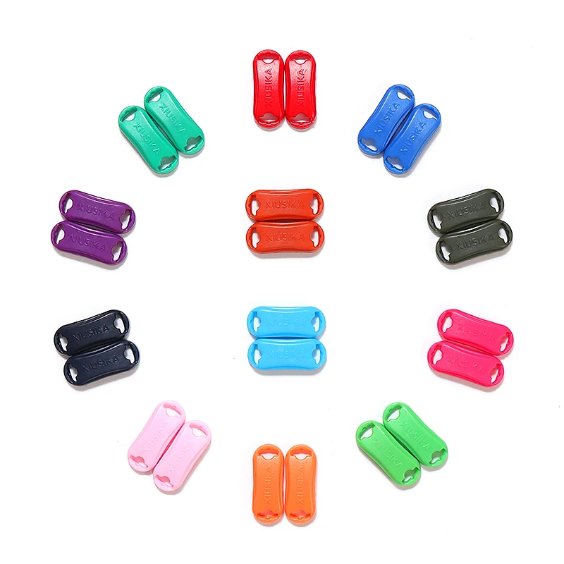 2pcs/pai Elastic Laces Buckle Shoelaces for Sneakers Shoelace Accessories Plastic Shoelace Lock Sports Shoe Kit AF1 Shoe Decora