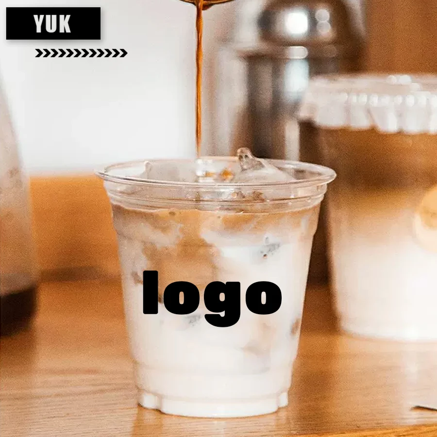 Personalized Plastic Party Cups Wedding Food Grade Clear Cold Milk tea/iced coffee Cup