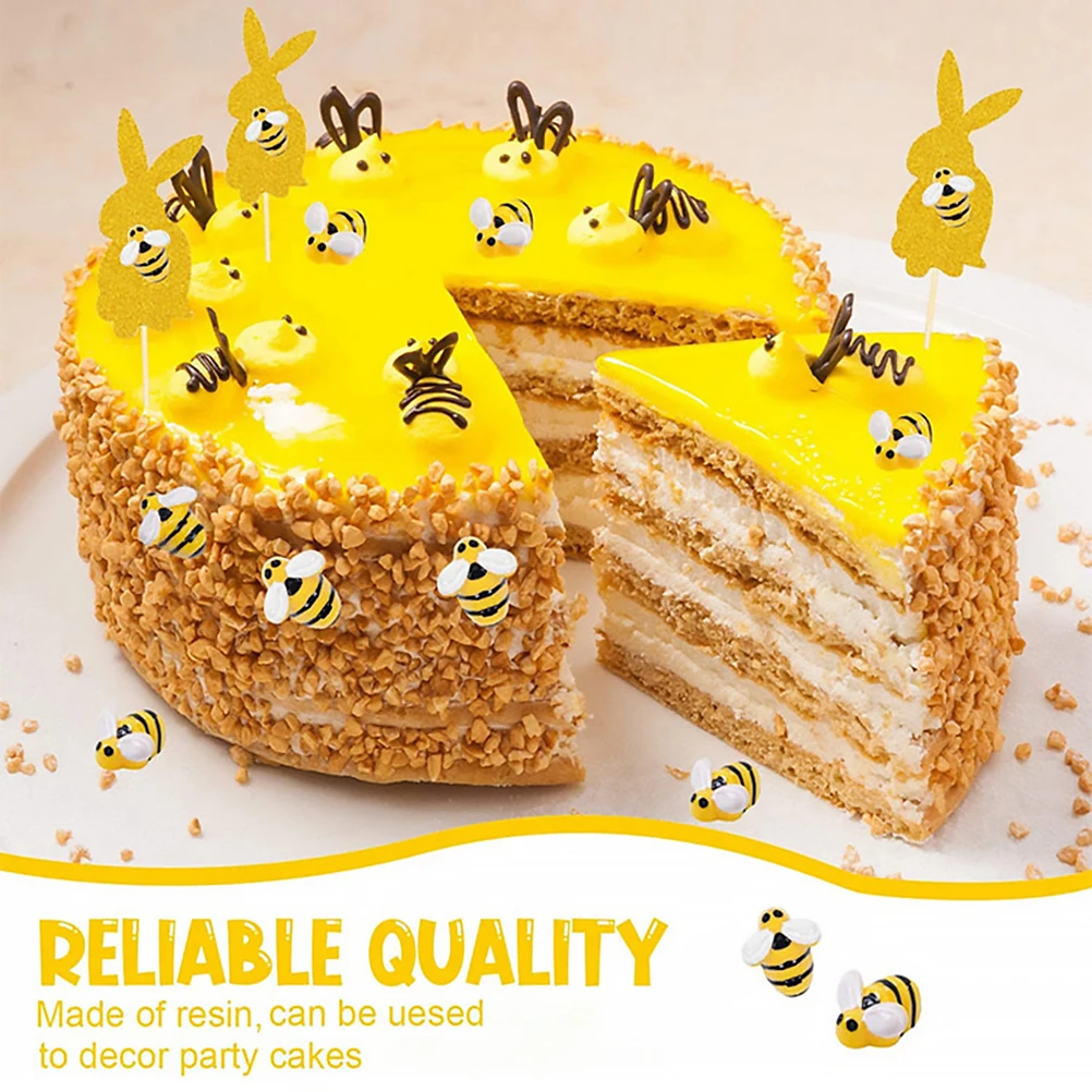 

75Pcs Resin Bees Embellishments Lightweight for DIY Crafting Brooch Jewelry Phone Case Scrapbook Decor