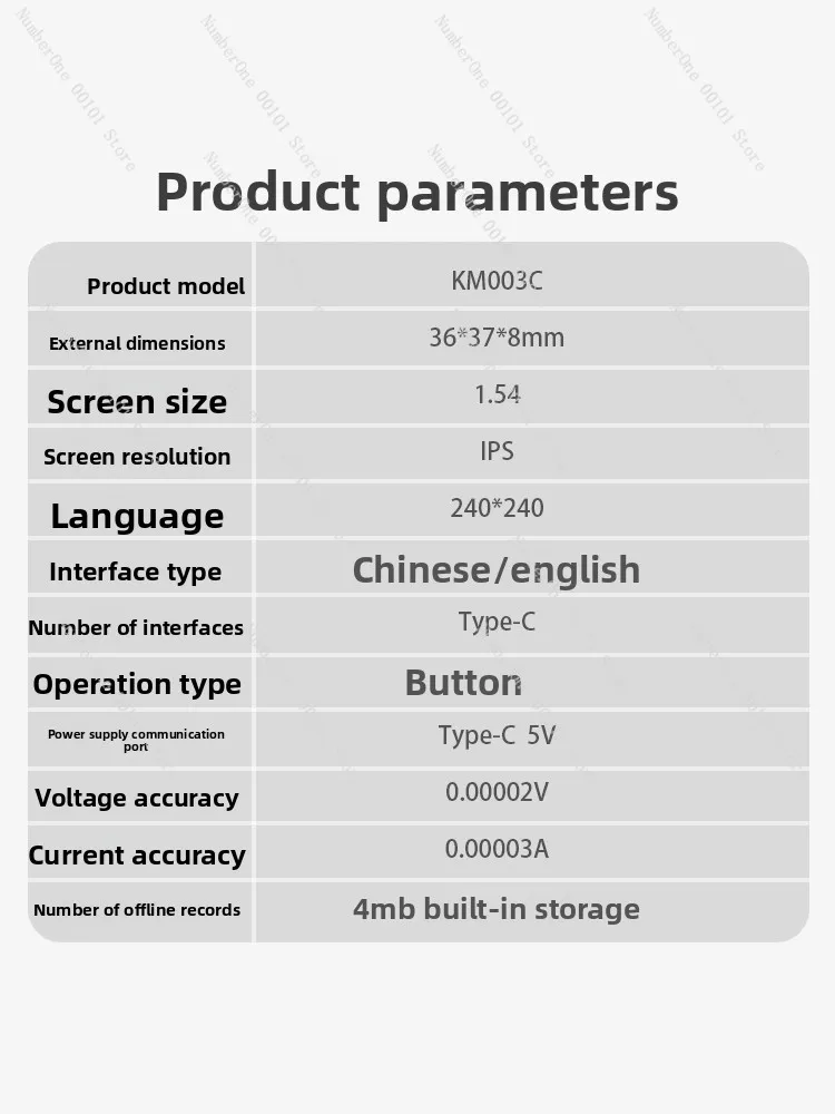 PD3.1 Trigger USB-C Digital Power Meter High Precision Voltmeter Ammeter Multi Protocol Fast Charge Detector