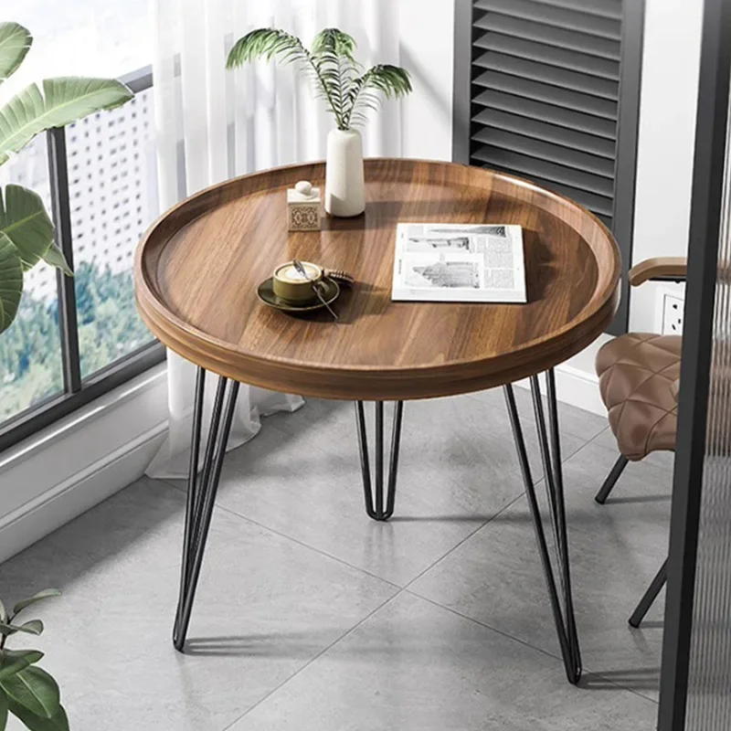 

Minimalist Coffee Table Three Legs Round Balcony Side Stand Compact Bedroom Side Table Trendy Small Round Accent Table