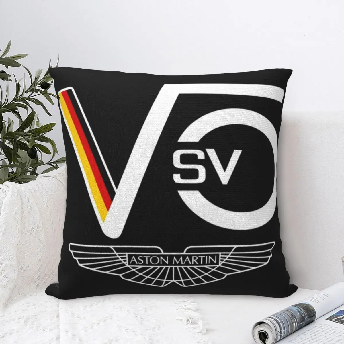 F1 Sebastian Vettel Aston Martin Square Pillowcase Cushion Cover Decorative Pillow Case Throw Pillow cover For Home Bedroom Car