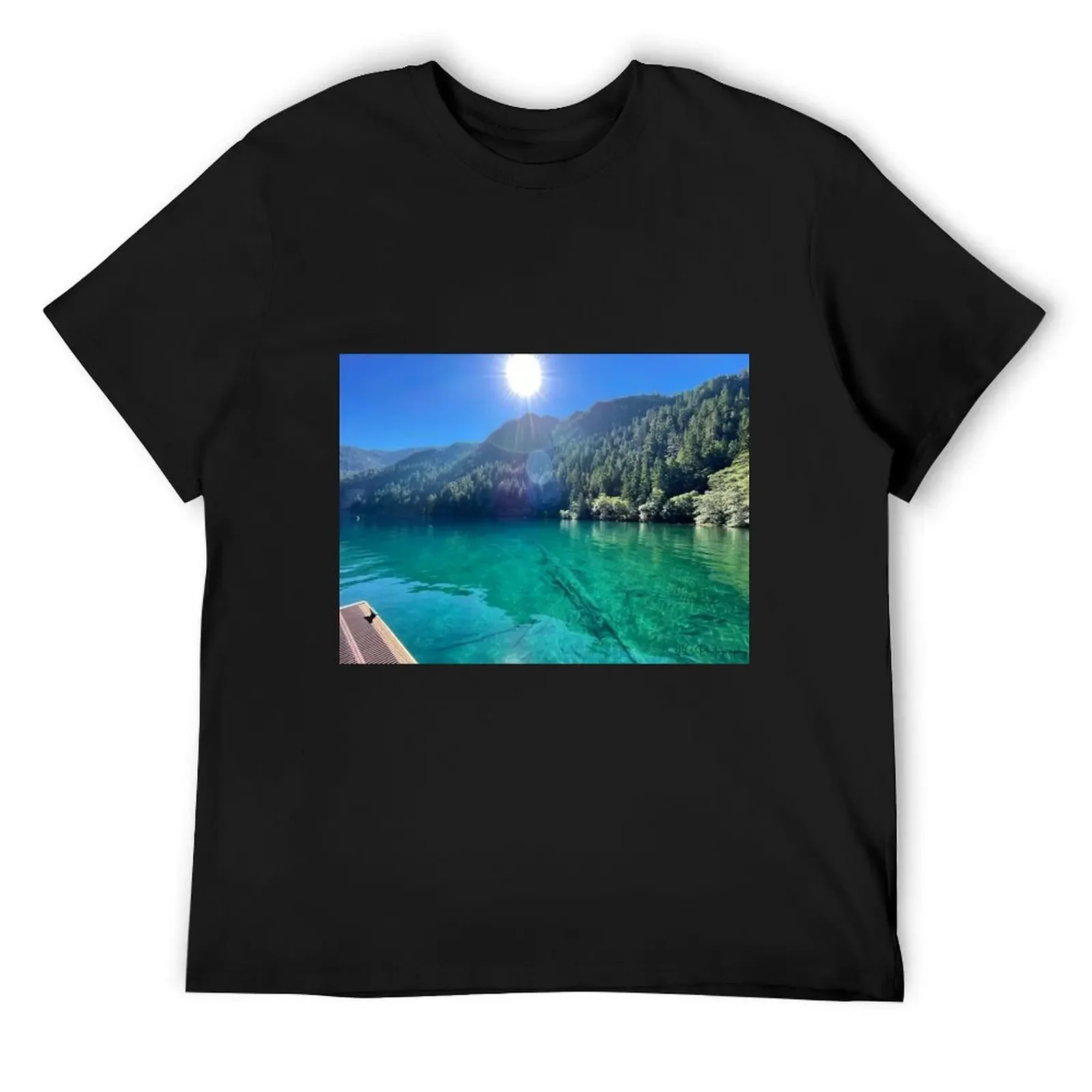 Lake Crescent T-Shirt rapper graphic tees custom shirt t shirt men 100℅ cotton