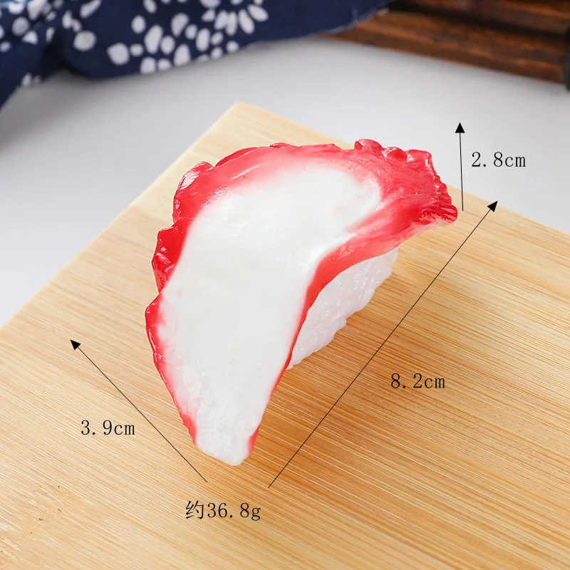 Miniaturen Kunstmatige Nep Sushi Simulatie Schattig Pvc-Materiaal Vis Garnalen Zalm Plakjes Model Schilderij Rekwisieten Benodigdheden