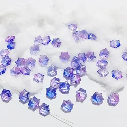 20pcs/lot 12MM Czech Lampwork Crystal Beads Snowflake Shape Glass Spacer Bead For Jewelry Making Diy Necklace Bracelet Accessory