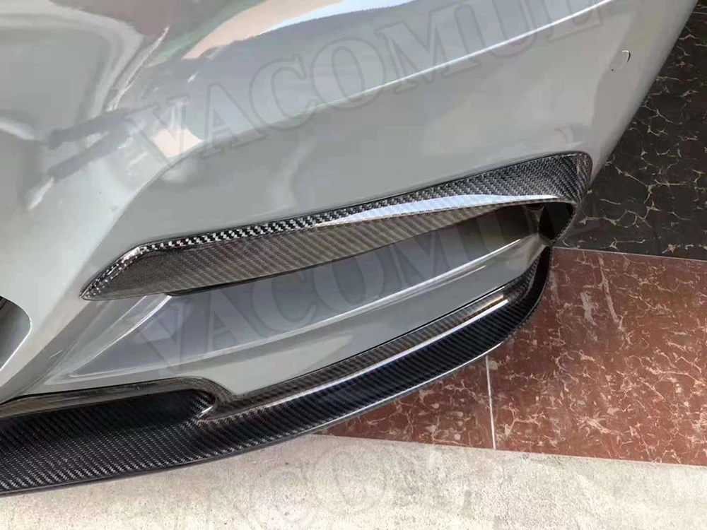 

VACOMUL Carbon Fiber Front Bumper Fog Light Eyelids Canard Fins Cover Trim for BMW 3 Series F30 M Sport 320i 328i 335i 2012-2018