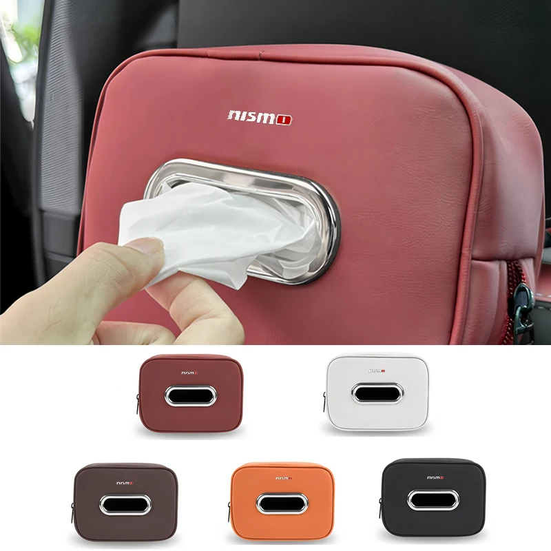 

Car interior tissue box, rear seat tissue box, with fixing strap for Nismo Nissan Juke Tiida Teana GTR 350Z 370Z 240SX Fairlady