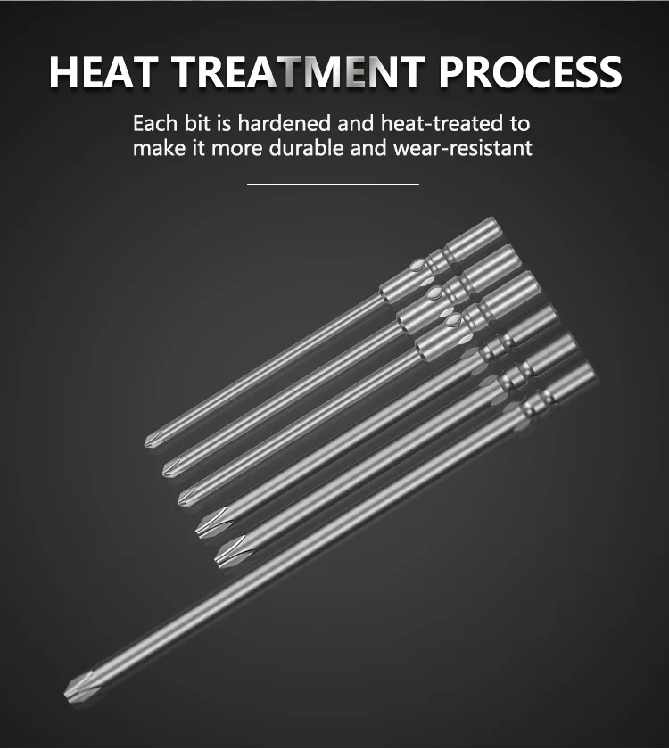 6mm Tool Drill Bit Set Cross Head Series S2 Alloy Steel High Torque Electric Screwdriver Head