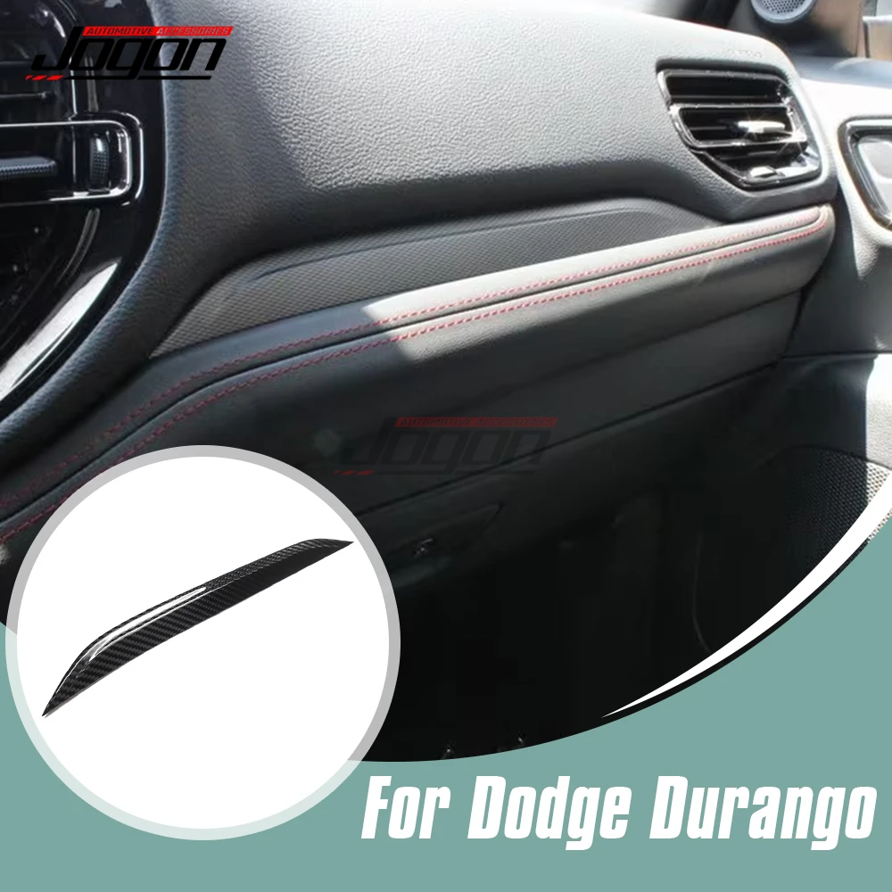 Carbon Fiber Car Interior Central Console Dashboard Side Panel Cover Trim Accessories For Dodge Durango 2011 2012 2013 2014-2023