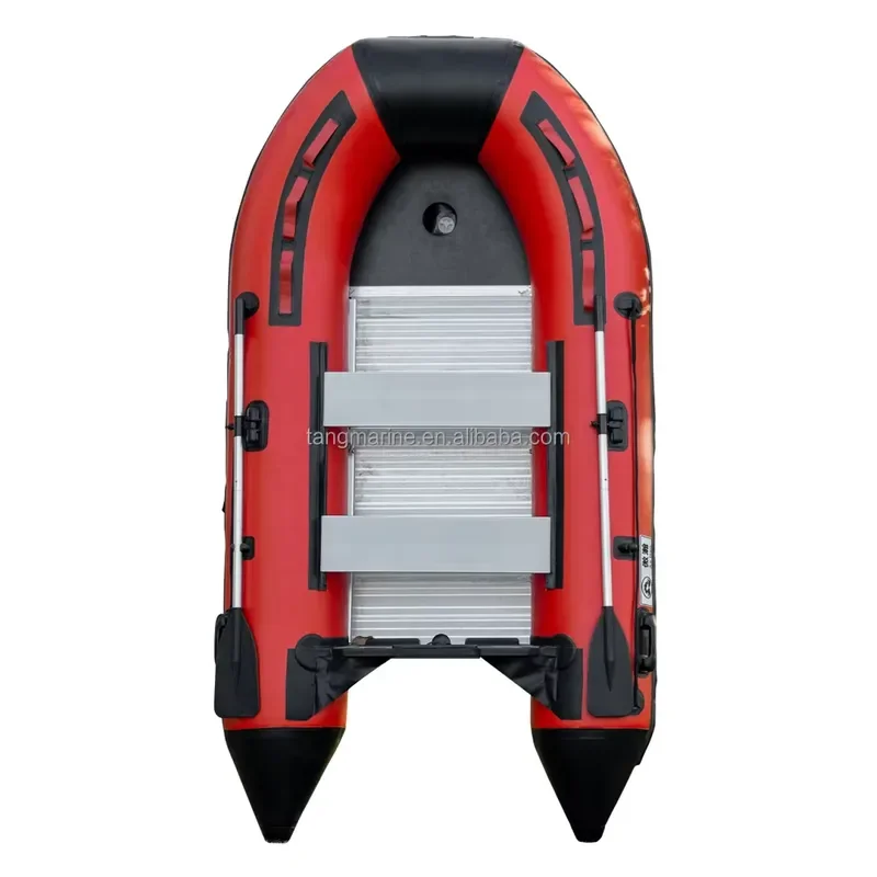 PVC Inflatable Boat Aluminum Floor Anti Collision Bow Dinghy Multi Air Chamber Safety Life Raft Durable Fishing Tender For