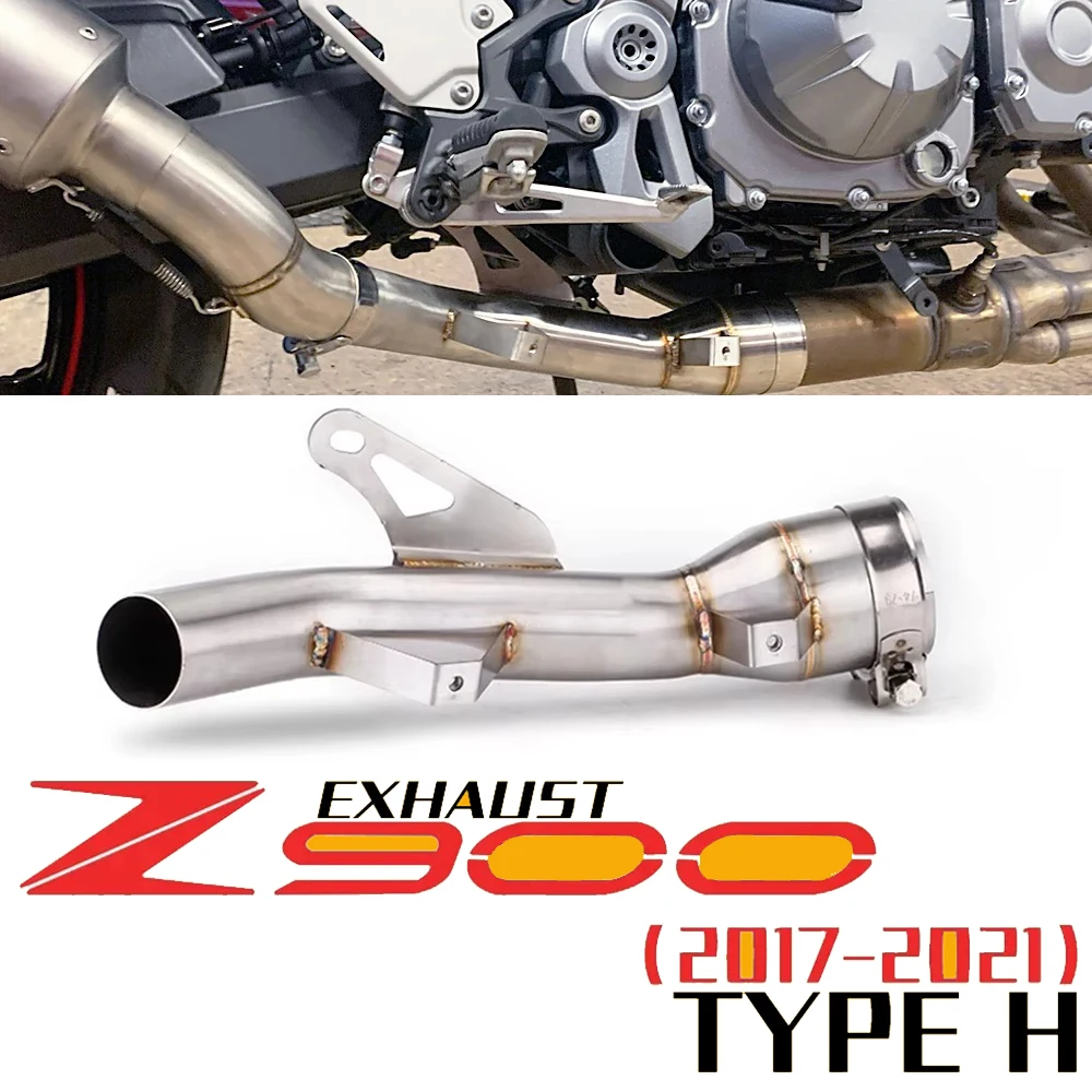 

Мотоциклетная выхлопная труба без шнуровки Escape Mid Link Pipe Connect, оригинальный глушитель из нержавеющей стали для Kawasaki Z900 A2 Z900e 2017-2021