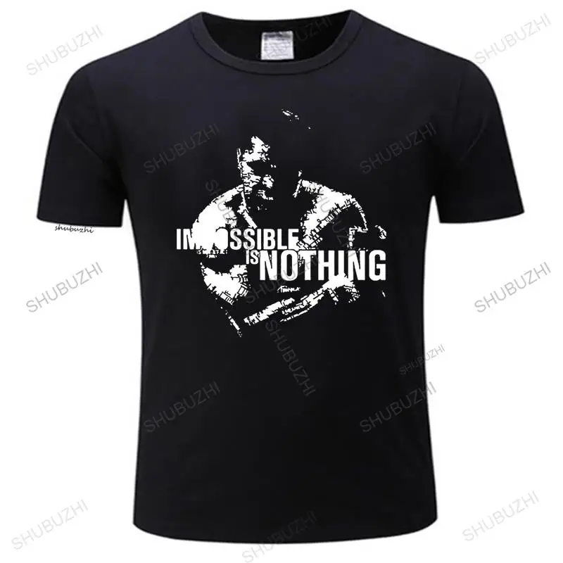 new arrived casual t shirt Men Funy tshirt Mohamed Ali impossible is nothing Short Sleeve O-Neck Tops men tee shirt euro size