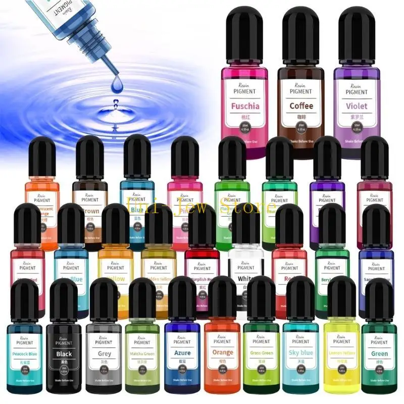 40GB 30 Colors Versatile Epoxy Resin Colourant Highly Concentrated Oil Based Pigment for DIY Crafts Long Lasting Liquid Dye