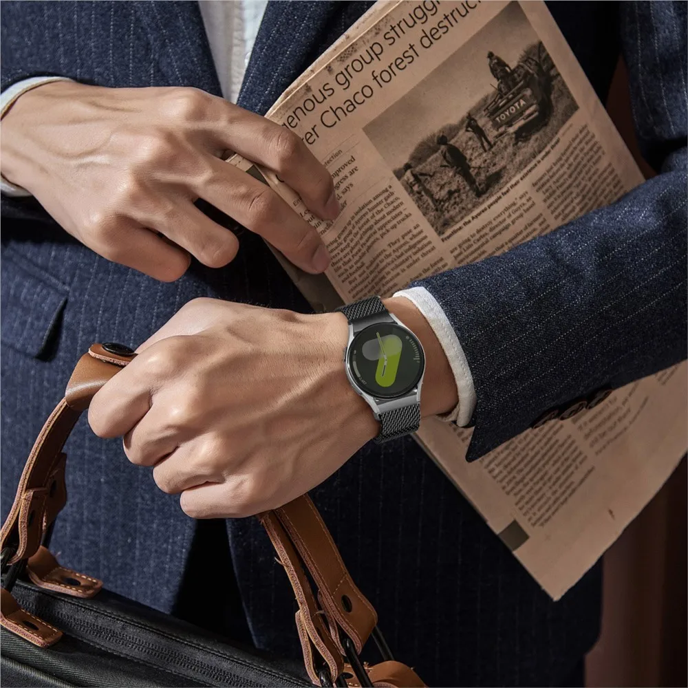 Thick Milanese Band for Samsung Galaxy watch 7/6/5/4/classic/5 Pro/s3 44mm 40mm 20mm 22mm  Bracelet Correa Galaxy watch 7 Straps