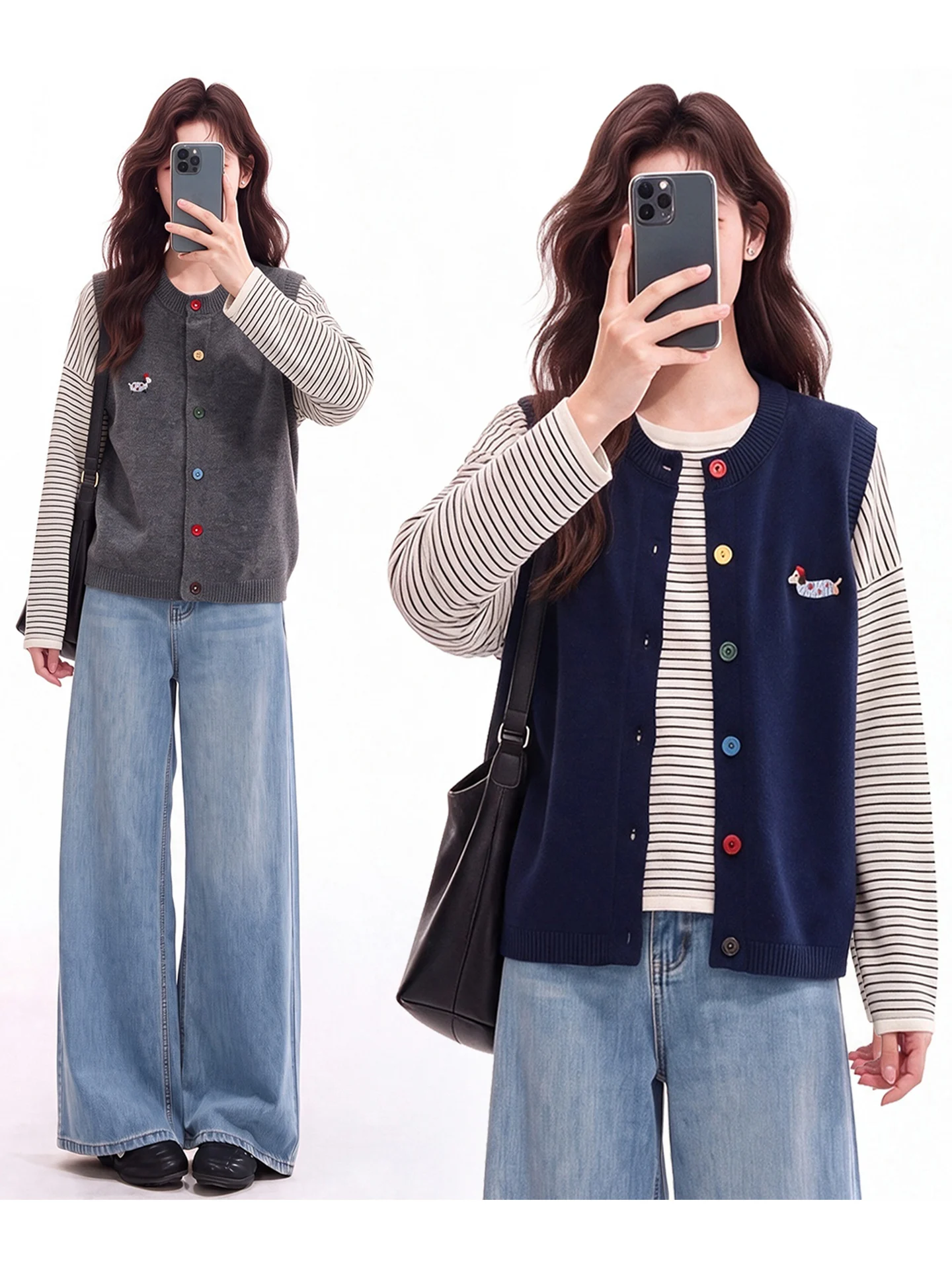 maternity-autumn-set-2026-new-retro-denim-vest-shirt-women's-wide-leg-pants-casual-three-piece-set-for-pregnant-women
