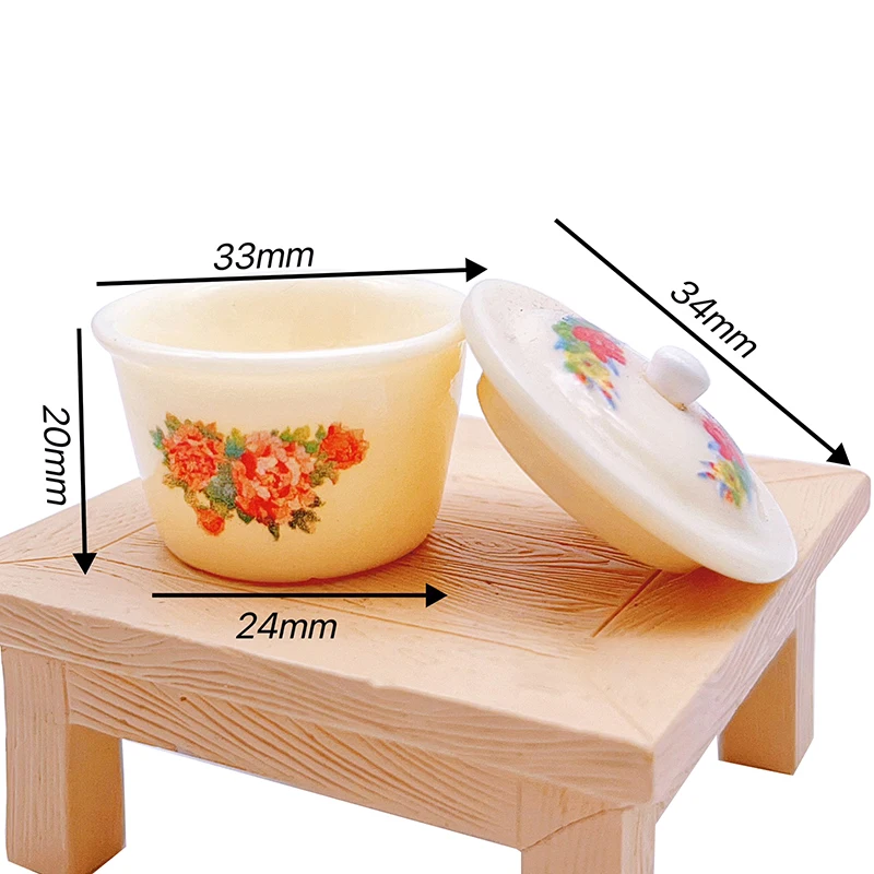 향수를 불러일으키는 생활 장면 장식 중국 더블 행복 에나멜 분지: 2/3pcs 인형 집 장난감 액세서리