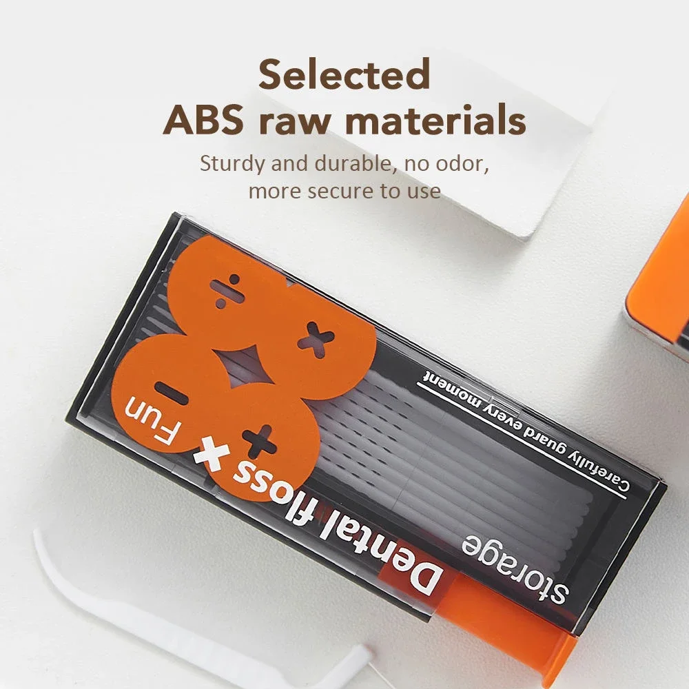 Dozownik do nici dentystycznej w 1 pudełku zawiera 10 szt. nici, przenośny automatyczny pojemnik na nici dentystyczne, wykałaczka, patyczki do zębów, higiena jamy ustnej.