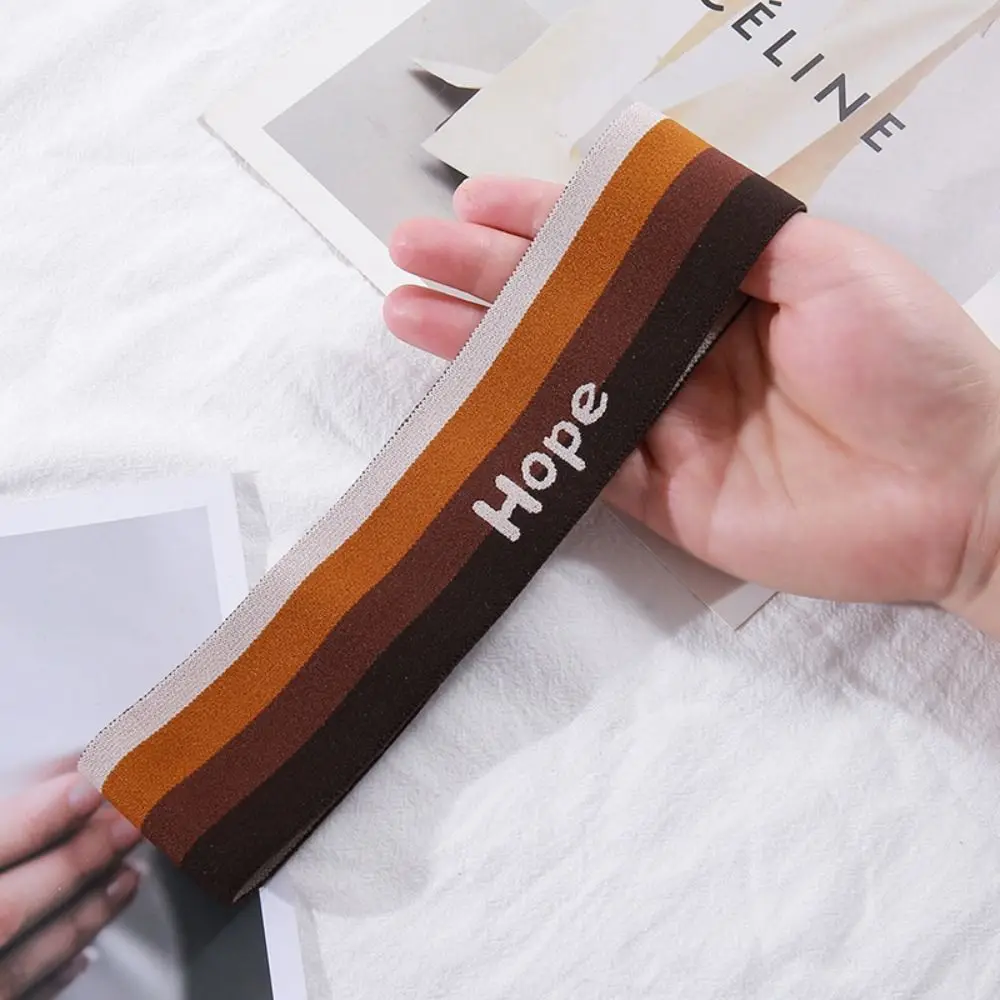 

Multicolor Yoga Sweat Headband Trend Stripe Sport Hair Bands Hip Hop Street Dance Headscarf Sweatabsorb Head Band Outdoor Sport