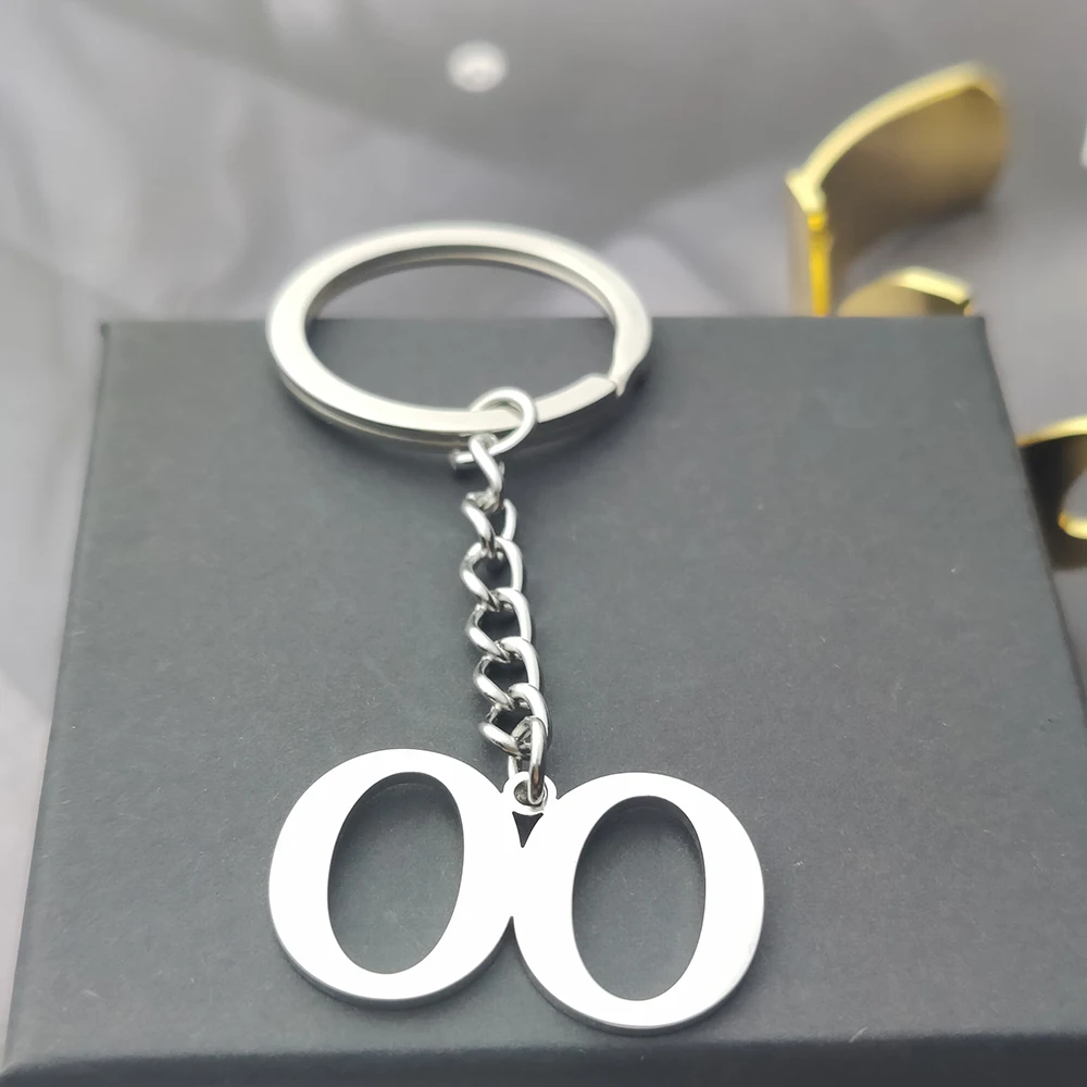 Personalisierte nach anzahl schlüssel ring edelstahl glück anzahl keychain und zimmer der glück anzahl tag tag