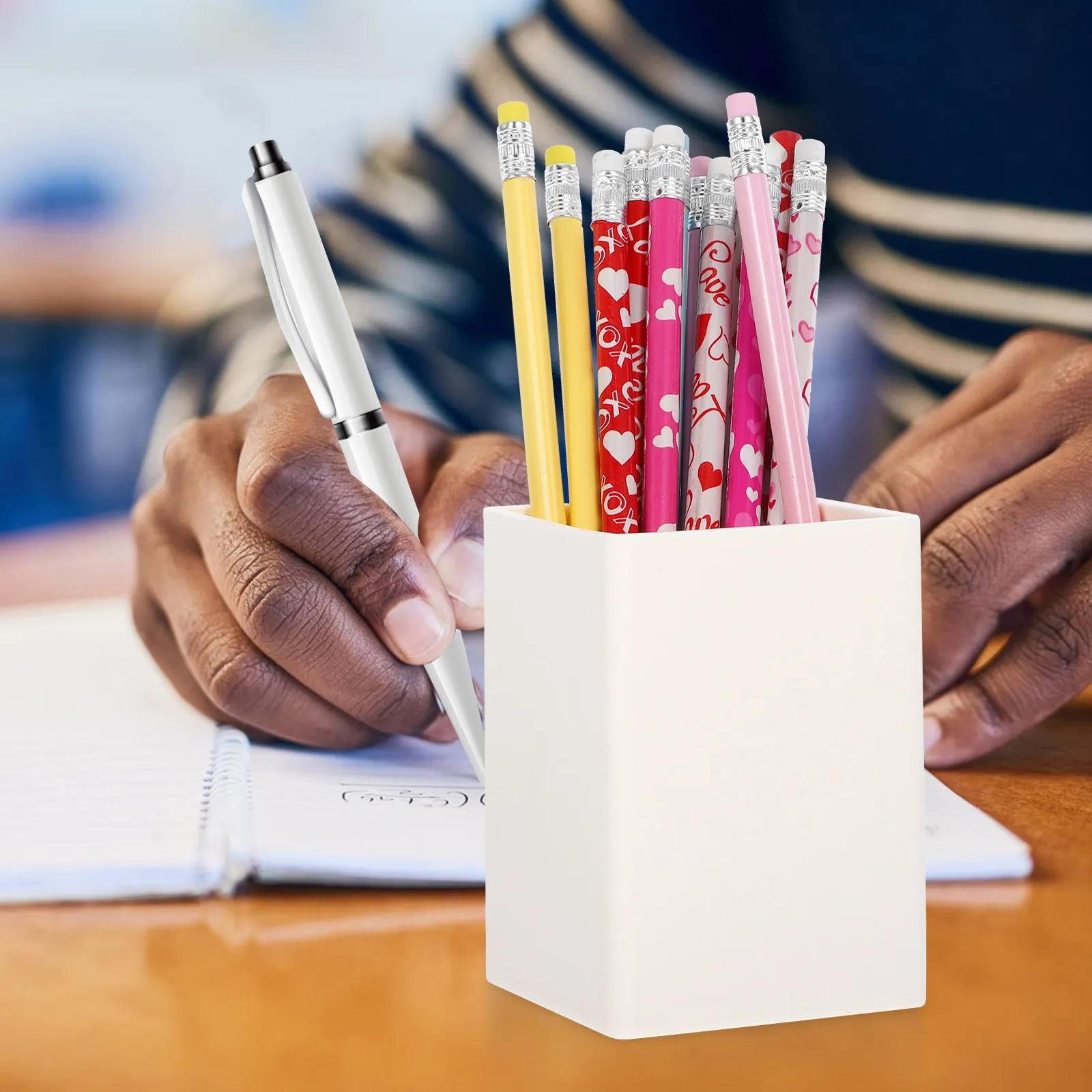 

Набор из 2-х вместительных силиконовых подставок для ручек и карандашей, органайзер для кистей для макияжа, простой стильный настольный органайзер