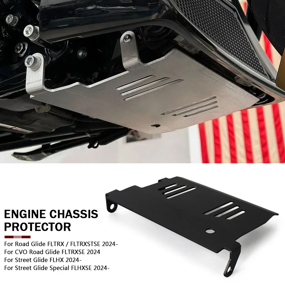 

Engine Chassis Guard For Street Glide Special FLHXSE CVO Road Glide FLTRXSE 2024 2025 Motorcycle Skid Plate Lower Protector