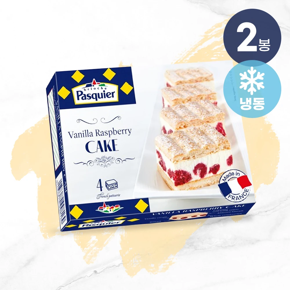 Brioche Pasquier Pastel de vainilla y frambuesa, 290 g 2 paquetes