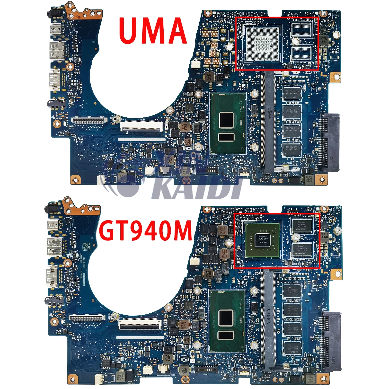 Imagem -02 - Placa-mãe para Asus Zenbook Ux303u Ux303ua Ux303ub Placa-mãe do Portátil I76500u I5-6200u I3-6100u 4gb de Ram Gt940m