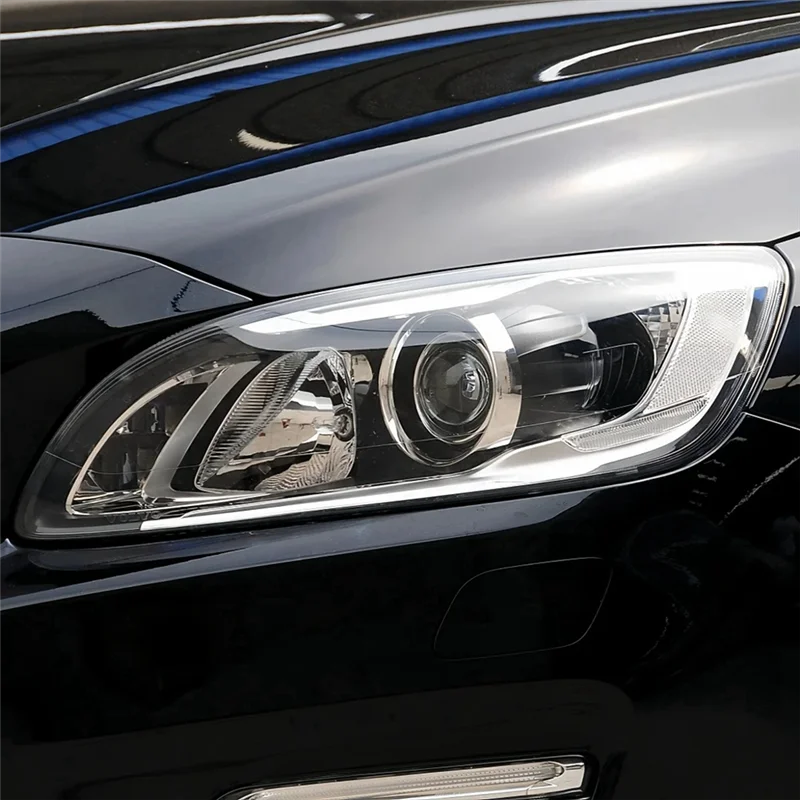 لفولفو S60 S60L 2014-2019 شفاف عاكس الضوء العلوي قناع غطاء كشافات قذيفة Lens-A74F