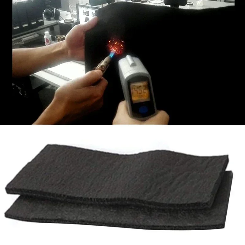 Carbon Fiber Welding Blanket Torch Shield Plumbing Heat Sink Slag Fire Felt Auto-Black-Tool  Accessories