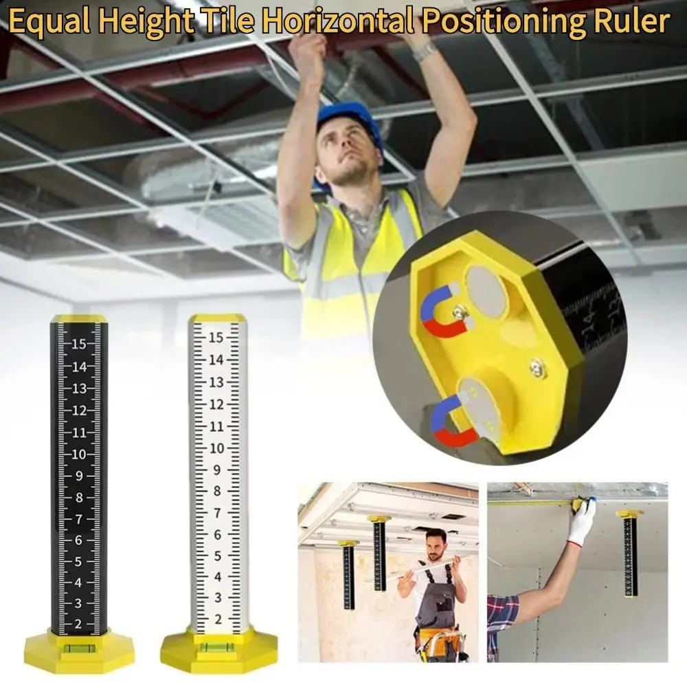 Equal Height Tile Horizontal Positioning Ruler Aluminum Alloy Woodworker Tool Laying Horizontal Line Leveling Positioning Ruler