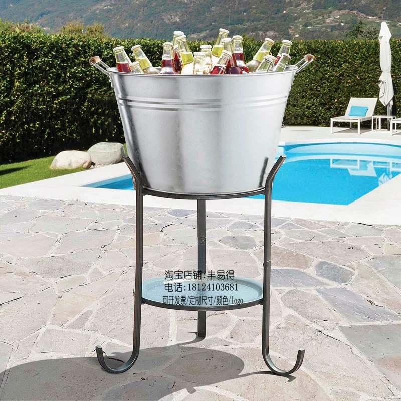 الأوروبية الرجعية الجليد جولة سعة كبيرة الشمبانيا في الهواء الطلق رفوف داخلي مجموعة بار التجارية كبيرة الجليد