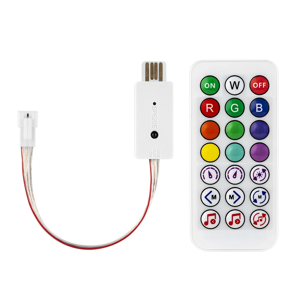 SP620E USB Bluetooth Music Pixel LED Controller RF Remote WS2812B RGB Tape Dream Color Led Strip Controller Individually DC5V