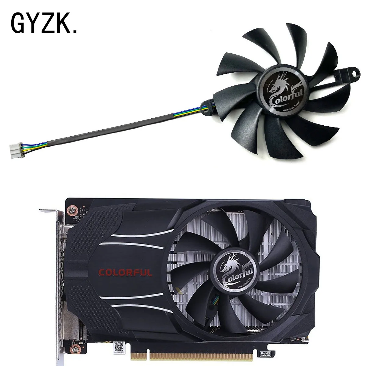 New For COLORFUL GeForce GTX1630 1650 1650S Smart Shark LE Graphics Card Replacement Fan