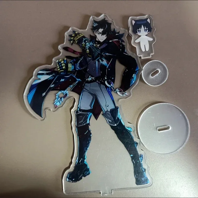 Hot Anime Game Impact Fontaine Figure Strong/Muscles Wriothesley Acrylic Stand Model Plate Desk Decor Standing Sign Fans Gift
