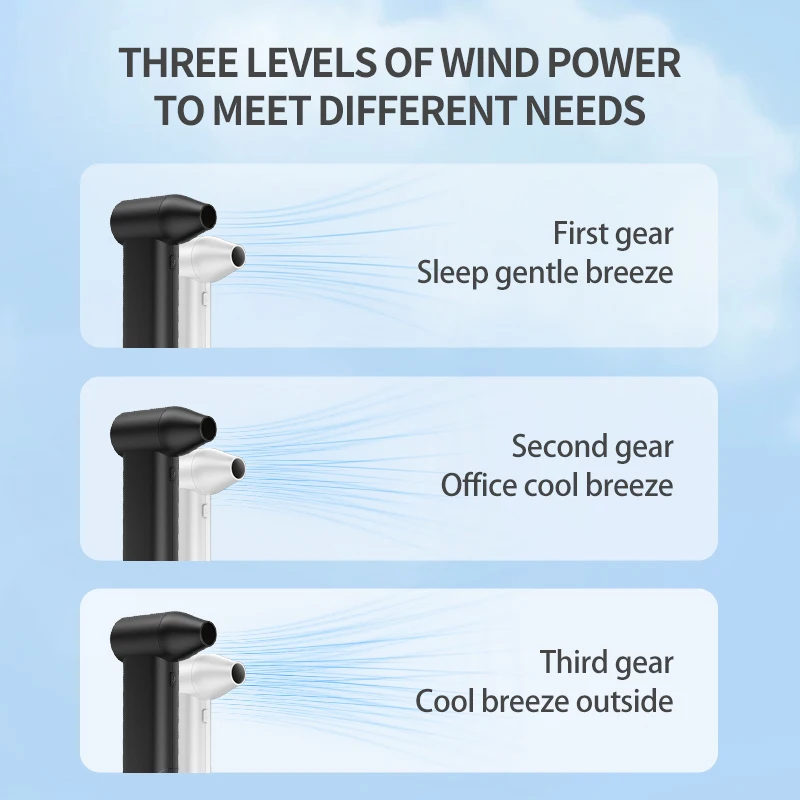 Imagem -04 - Ventilador Preto Poderoso Mini Ventilador Turbo Jet 130000 Velocidade do Vento Rpm até 52 m s Ventilador de Duto Portátil com Motor sem Escova de Alto Desempenho